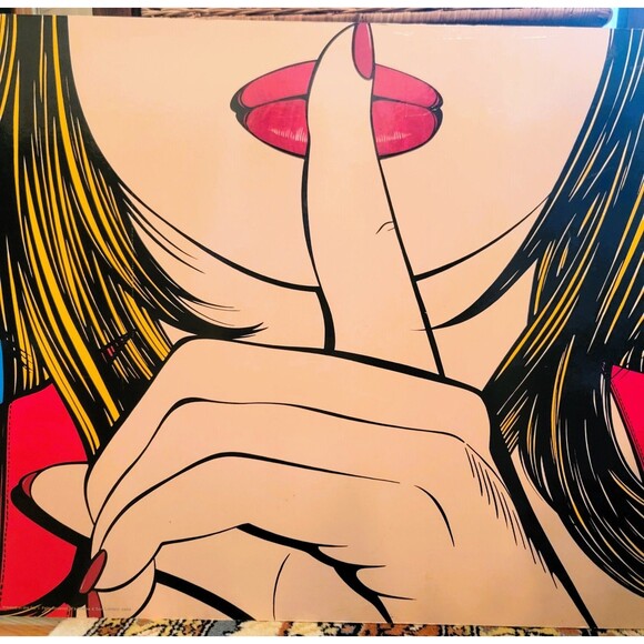 VTG 90s IKEA SOLMYRA Pop Art ‘Ssshhh’ by Deborah Azzopardi, Warhol Lichtenstein - Picture 2 of 16
